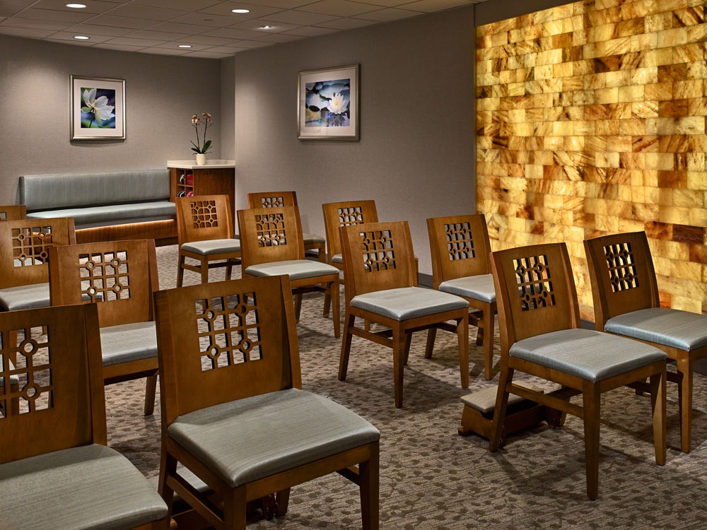 Front view of seating areas in Wellstar Cobb Hospital Chapel