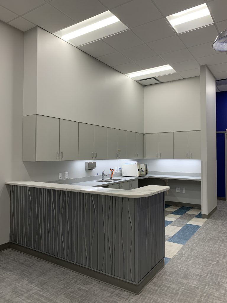 Beautifully designed storage and counter space in ENT of Georgia - Whitley Pediatric ENT center