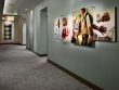 Kirkland Cancer Center corridor with 3D photo wall mountings and modern fixtures