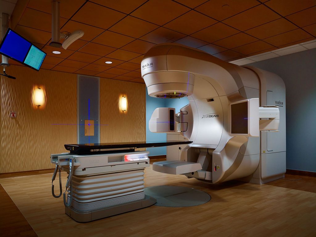 Kirkland Cancer Center's imaging equipment with calming lighting