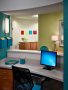 staff desk at Van Meter Pediatric Endocrinology tucked between green and blue walls