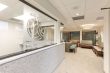 Comprehensive Women's OBGYN reception area with beautiful seaglass counter